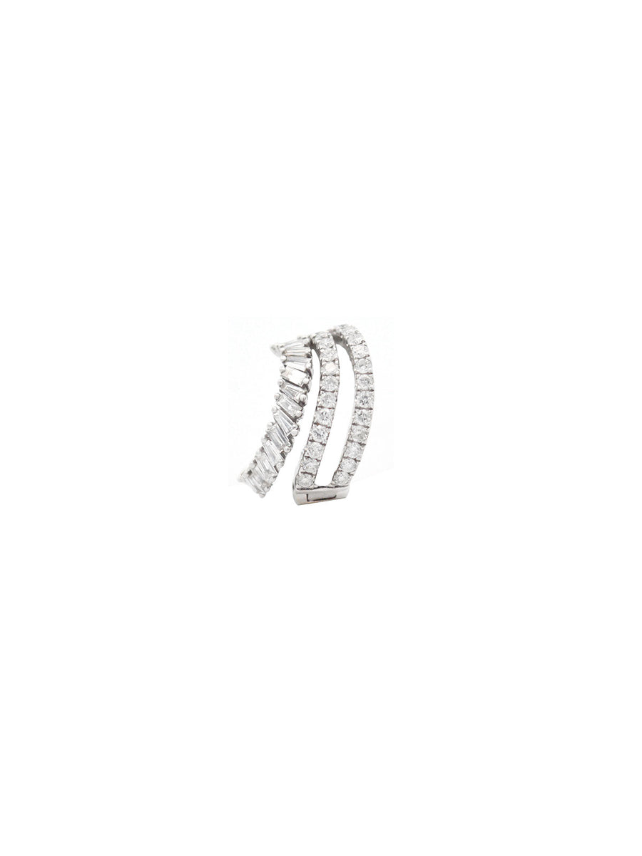 0.70ct Diamond 18K Gold Cluster Ear Cuff