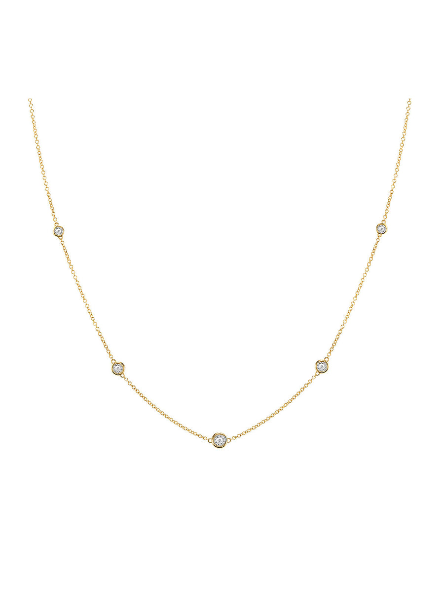 0.50ct Diamond 14K Gold By The Yard Necklace