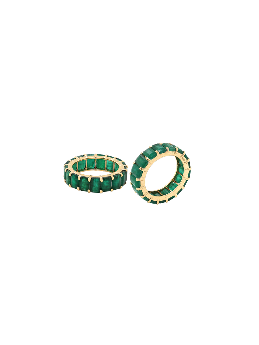 10.14ct Emerald 18K Gold Eternity Ring