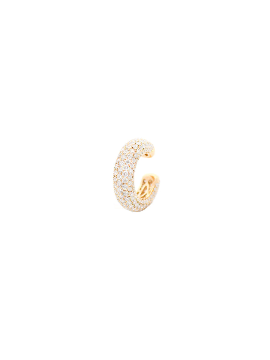 2.10ct Diamond 18K Gold Multi Row Pave Ear Cuff