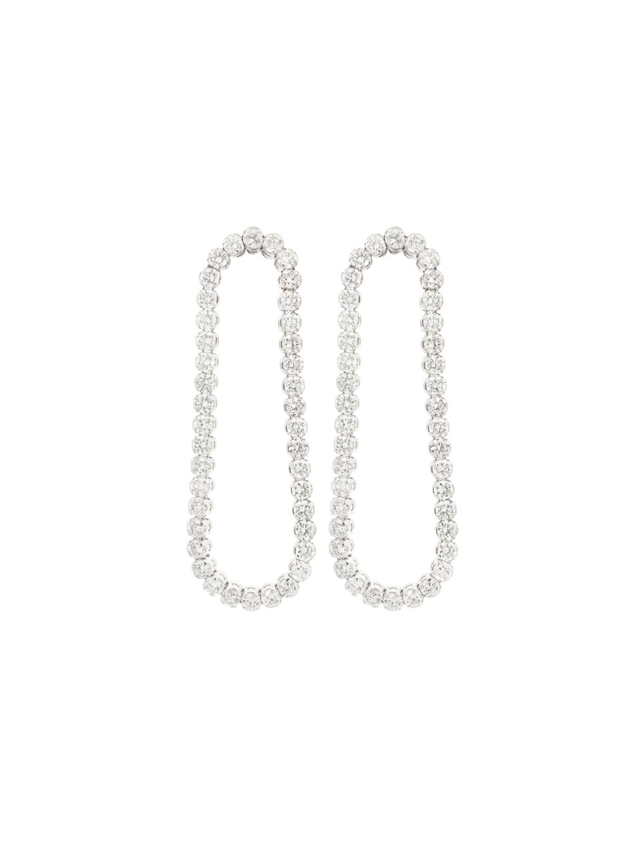 2.05ct Diamond 18K Gold Flexible Circle Earrings