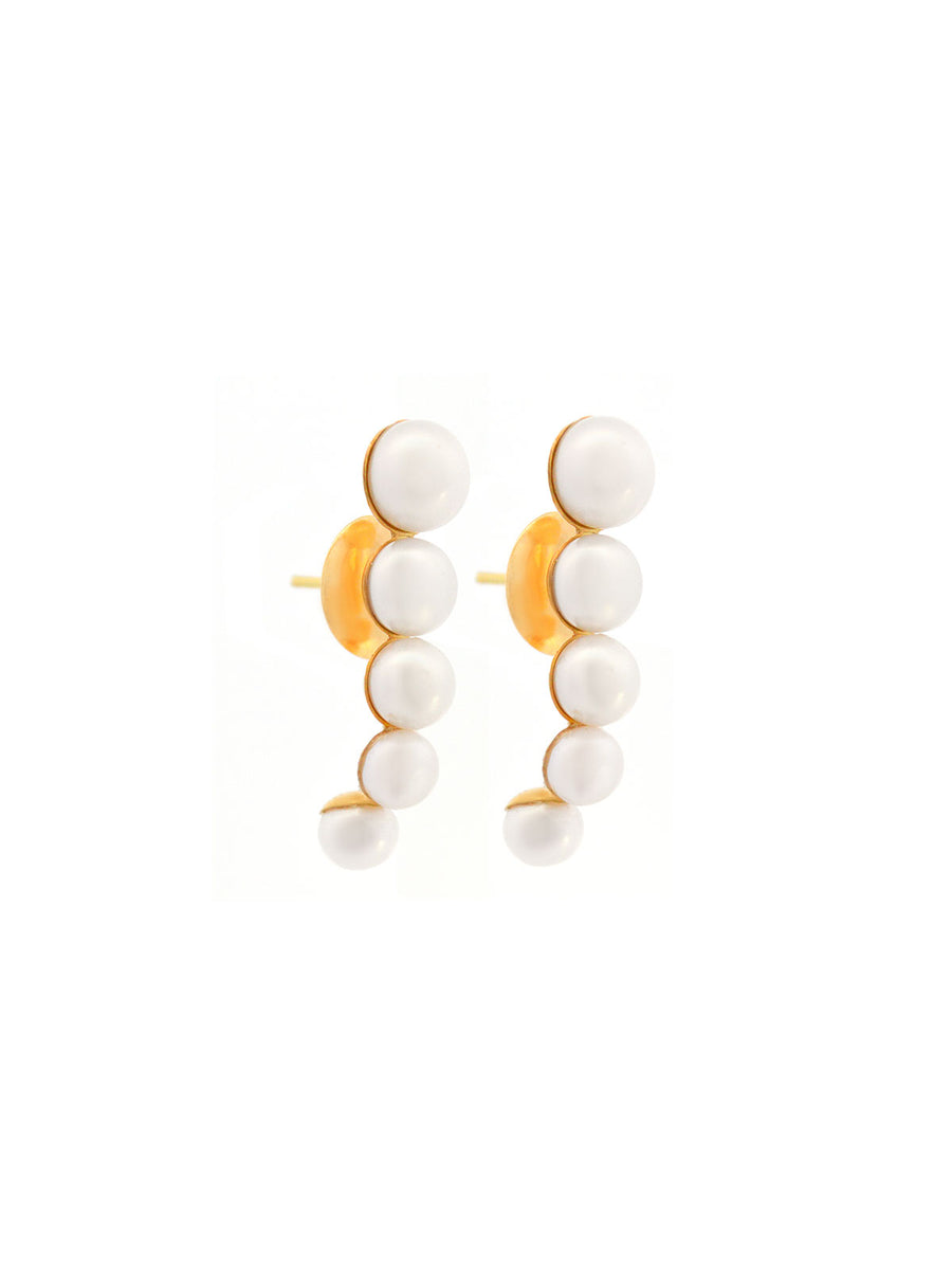 Pearls Hook Earrings 18K Gold Ana Rocha & Apollinario