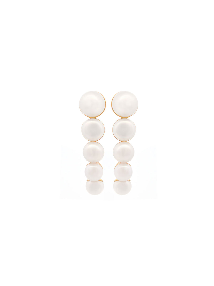 Pearls Hook Earrings 18K Gold Ana Rocha & Apollinario