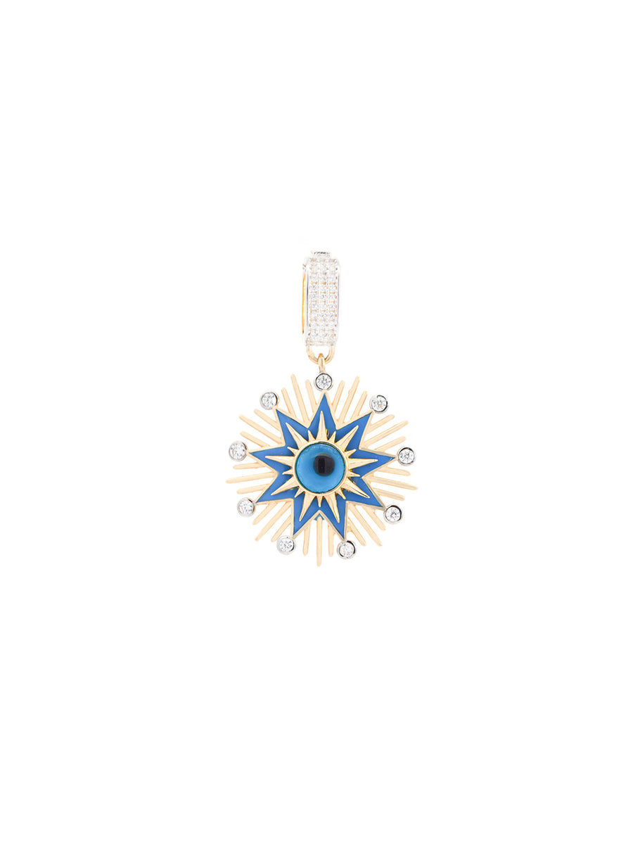 14K Gold Evil Eye Star Pendant