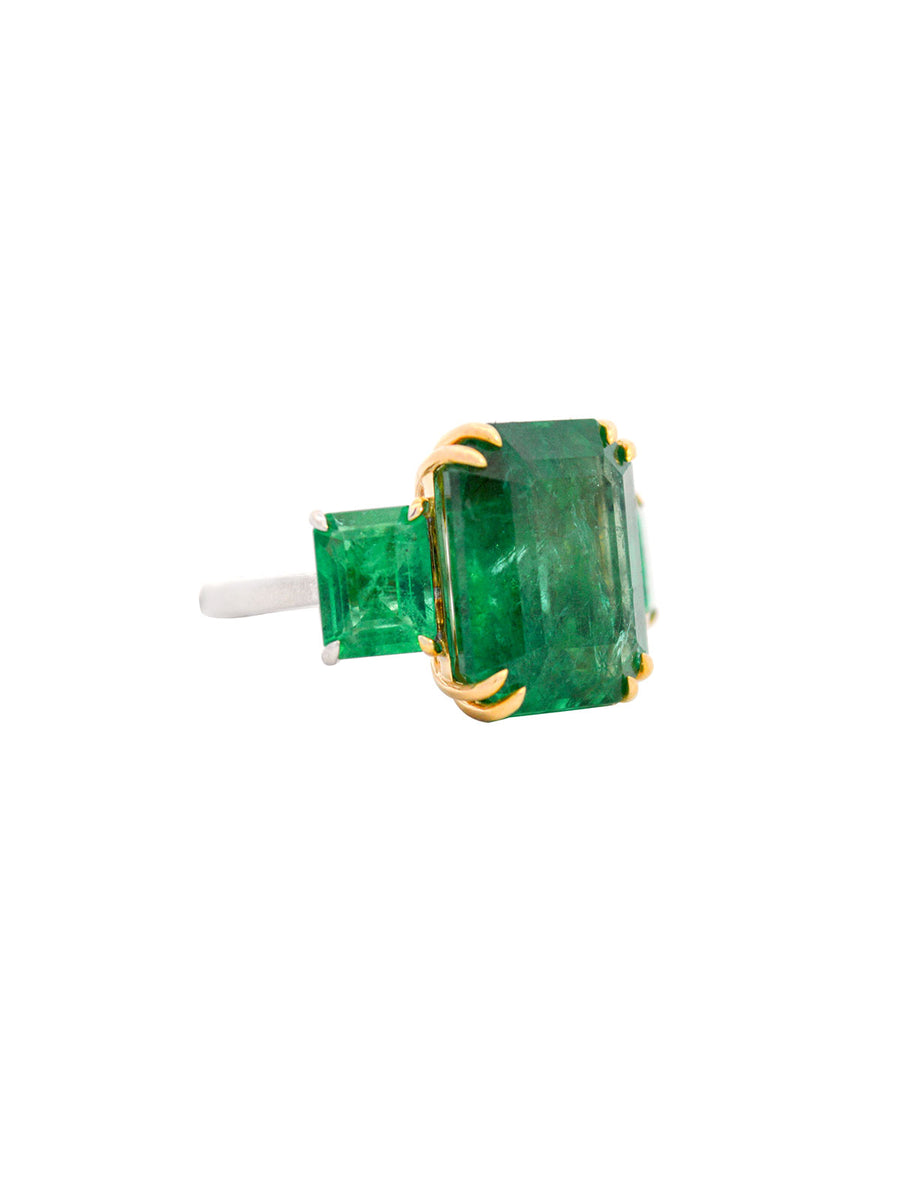 15.75ct Zambia Emerald 18K Gold Cocktail Ring