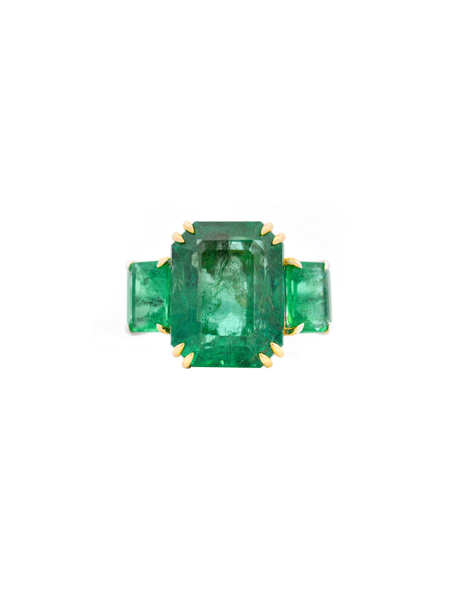 15.75ct Zambia Emerald 18K Gold Cocktail Ring