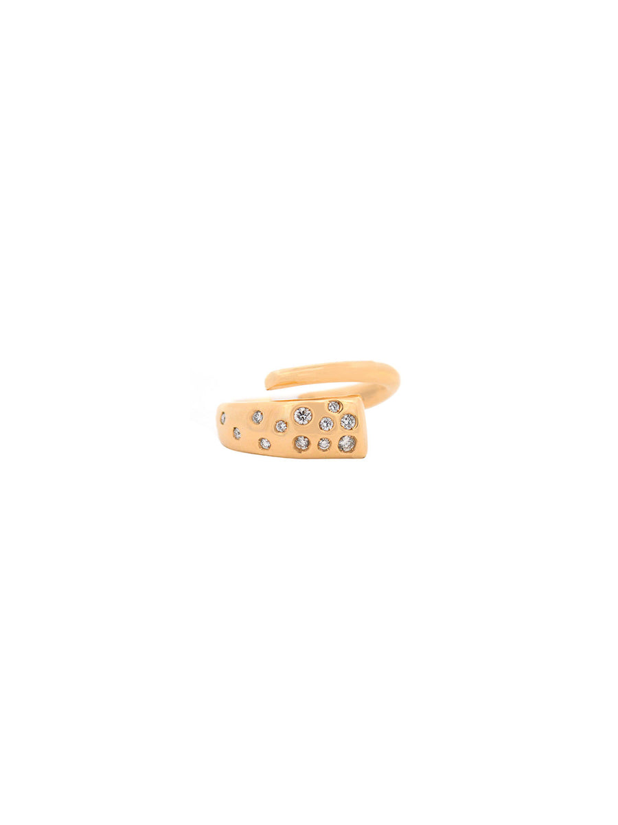 0.20ct Diamond 14K Gold Bypass Ring