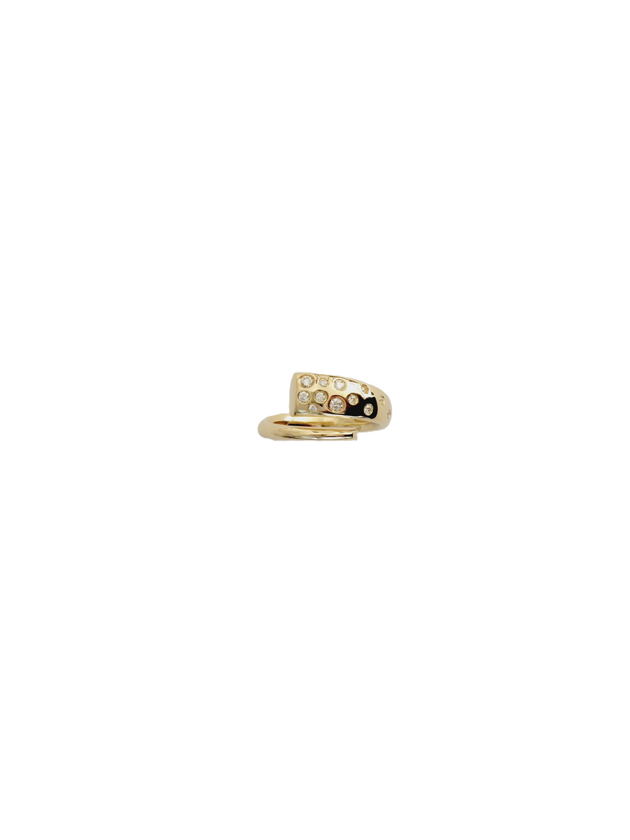 0.20ct Diamond 14K Gold Bypass Ring