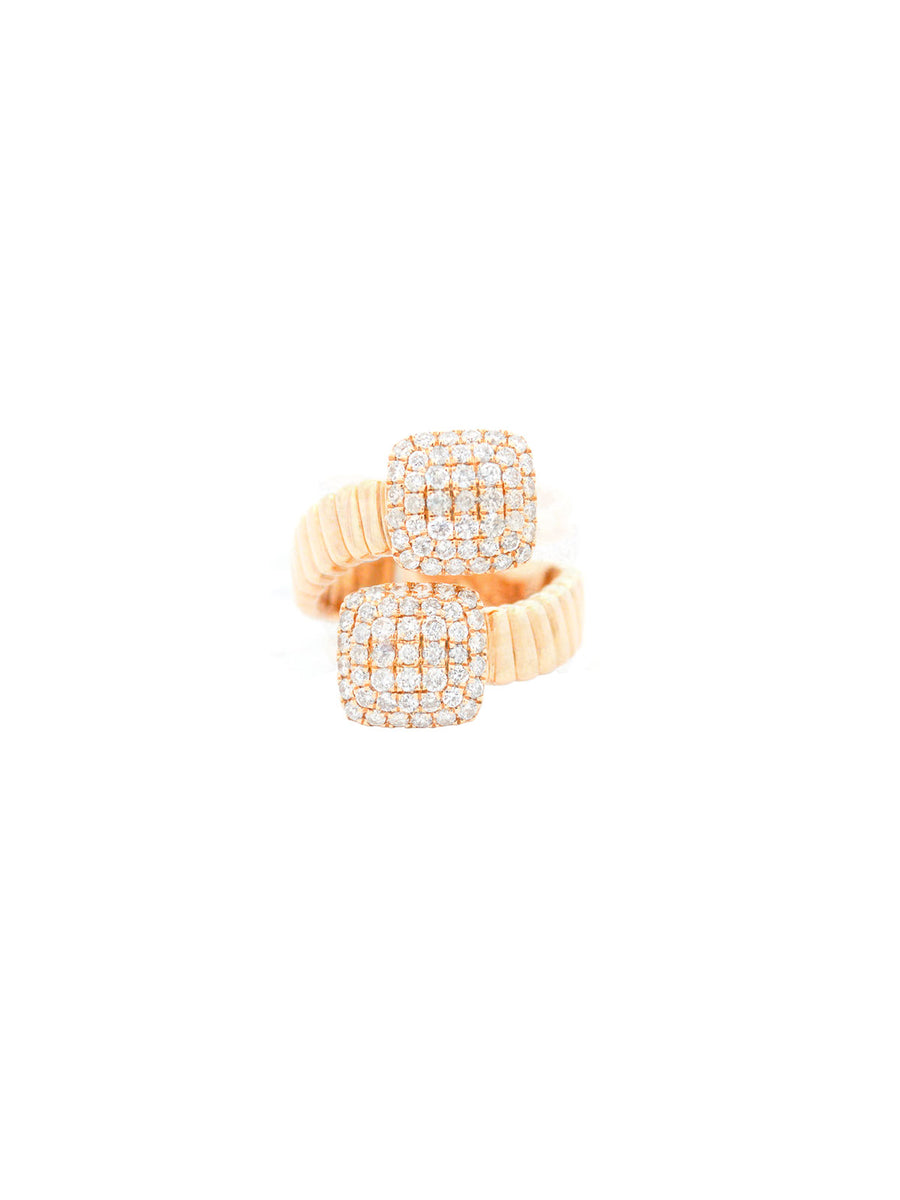 1.20ct Diamond 14K Gold Bypass Ring