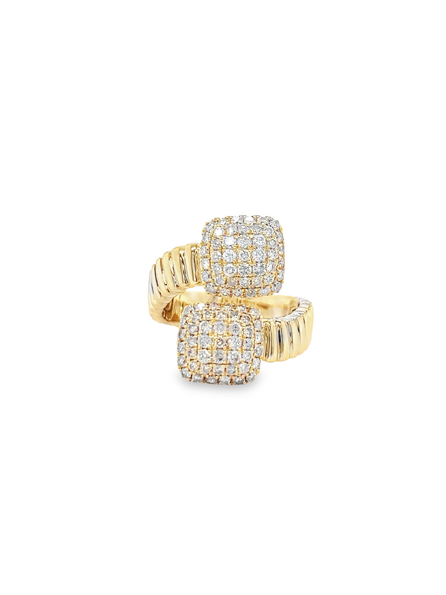 1.20ct Diamond 14K Gold Bypass Ring