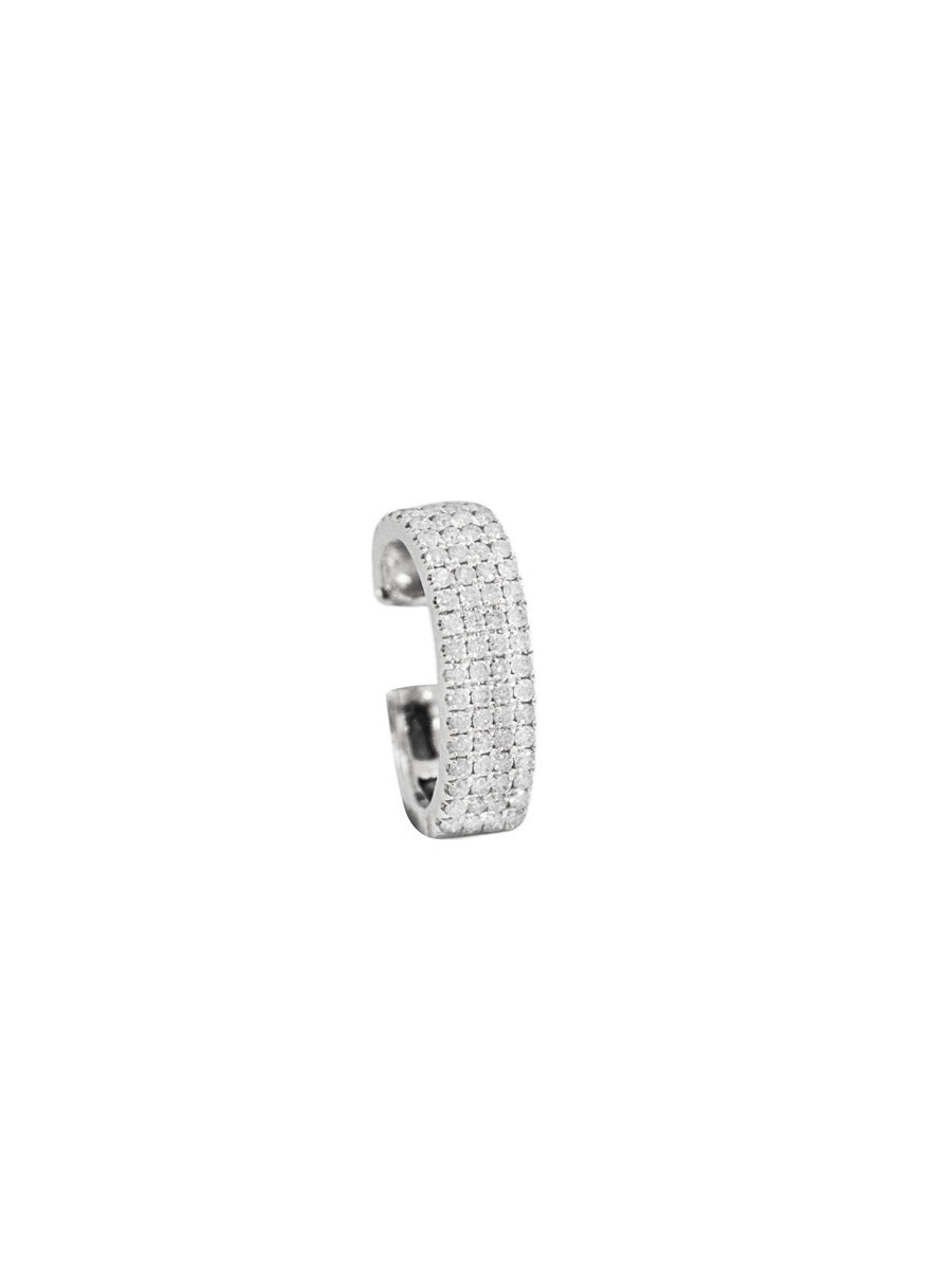 0.35ct Diamond 18K Gold Multi Row Pave Ear Cuff